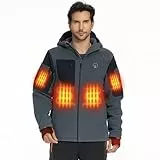KEMIMOTO Taktische Beheizbare Jacke Herren, Heizjacke mit App Fernbedienung, Beheizte Jacke mit 8 Heizzone,Elektrischer Wärme Jacke mit 20000mAh Akku für Ski Fahren, Angeln, Motorrad, Outdoor