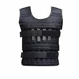 Generic Gewichtsweste, 20 kg, verstellbare Ladegewicht, Trainingsweste, Fitnessweste – Schwarz, atmungsaktives Mesh und Baumwollfutter, Praktisch, 60 x 42 cm