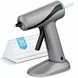 Heißklebepistole Akku, Pakinui Heissklebepistole Kabellos mit 2000mAh Akku, Schnelles Vorheizen in 40S, Klebepistole mit 30 Klebestiften 7mm für DIY, Handwerk und schnelle Reparaturen