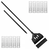 Prasacco Aquarium Reinigungswerkzeuge, Aquarium Algen Rasiermesser Schaber Verstellbarer Algenschaber mit Abnehmbarer Stange + 10 Klingen + Schutzabdeckung für Aquarien und Glas Fischbecken