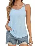StylSense Tank Top Damen Sommer Tanktops Frauen Ärmellos Tshirt Oberteile Elegant Spaghetti Cami Bluse Locker