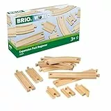 BRIO World 33401 Kleines Schienensortiment - 11 Schienen aus Buchenholz Holzeisenbahn - Empfohlen für Kinder ab 3 Jahren