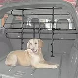 JOYTUTUS Hundegitter Auto Kofferraum, Kofferraum Trenngitter Hund, Verstellbare Breite, Hundeschutz Gitter mit Kopfstütze Befestigung, Universal für die meisten Autos