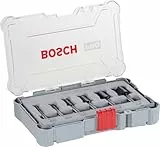 Bosch Professional 6tlg. Nutfräser Set (für Holz, für Oberfräsen mit 6 mm Schaft), 2607017465