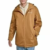 Champion Herren Men's Satin Mid-Length Sideline Jacket with Sherpa Lining Jacke, Tabak, S