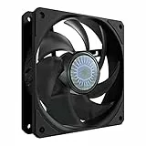 Cooler Master SickleFlow 120 V2 - Schwarzer Gehäuselüfter, Cooler Fan mit ausgewogenem Luftstrom, 62 CFM, 2,5 mmH2O, 8 bis 27 dBA - Schwarz
