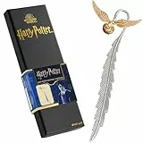 Harry Potter Lesezeichen Metall mit Anhänger - Offizielles Merchandise für Bücherliebhaber, Schule & Geschenk in Box - Robustes Design für magische Leseabenteuer - Silber/gold