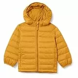 Amazon Essentials Leichte, Wasserabweisende, verstaubare Pufferjacke mit Kapuze, Goldgelb, Größe XL
