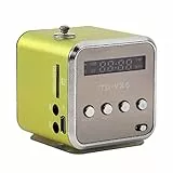 Lautsprecher-Musik-Player, tragbarer -Digital-Lautsprecher FM-Radio Stereo-PC Fashion Support TF-Karte und U-Disk(Grün)