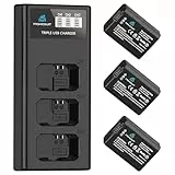 Homesuit NP-FW50 Akku 1300mAh und LCD Ladegerät Kit für Sony Alpha A6000 A6300 A6400 A6500 ZV-E10 7RM2 A7SM2 A7M2 A7 II A7R II A7S II A55 A5000 A5100 A3000 RX10 II III IV NEX-3/5/6/7 NEX-F3 Kamera