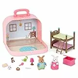 Li'l Woodzeez - Reisekoffer Etagenbetten Spielset - Deluxe - Lil Woodzeez - Tragbares Spielgerät - Spielzeug-Schlafzimmermöbel - Inklusive Tierfiguren - Kinder ab 3 Jahren