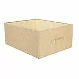 ETRGFTHU Kleideraufbewahrungsbox, zusammenklappbarer Haushalts-Organizer, Kleiderschrank-Schubladenaufbewahrung, Aufbewahrung(Beige,41cm*24cm*17cm)