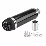 EBTOOLS Motorrad-Doppelmuffler für LTZ, 51 mm, Universal, Motorrad, aus Edelstahl, Carbonfaser, modifiziert, Auspuffrohr mit DB-Killer