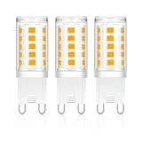 AmmToo G9 LED Lampen Warmweiß - 3W Ersatz 40W Halogenlampen 410LM, 2700K Standardisierter G9 Leuchtmittel Birnen, Kein Flackern, Nicht Dimmbar, AC 220-240V (3 Stück Warmweiß)