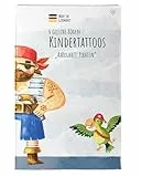 lila liebt dich® Piraten Kindergeburtstag Mitgebsel, Piraten Mitgebsel Kindergeburtstag, 6 gleiche Bögen Kindertattoos