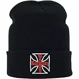 EXPRESS-STICKEREI Strickmütze - Warme Wintermütze mit Spruch Iron Cross Germany - Beanie für Damen und Herren - Unisex Wollmütze - Heavy Metal Haube mit Spruch