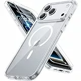 Miracase für iPhone 17 Pro Hülle für Magsafe[mit Panzerglas] [TOP Militärschutz & Magnetkraft] Stoßfest Kratzfest mit Samtiger Haptik Handyhülle für iPhone 17 Pro 6,3', Klar
