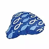 Praisent Sattelbezug Blau mit Fischen