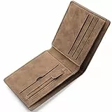 KEYRI Geldbeutel Herren mit Kartenhalter, Banknotenfächern und Münzfach Portmonee Herren Wallets for Men für Arbeit, Geschäft, Täglichen Gebrauch oder Reisen Geldbörse Leder für Männer (Braun)