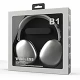 Lazmin112 Bluetooth-Kopfhörer, Kabellose Over-Ear-Kopfhörer, Faltbares, Leichtes HiFi-Stereo-Headset, Kopfhörer mit Geräuschunterdrückung und Mikrofon, für Reisen, Zuhause, Büro (White)