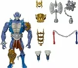 Masters of The Universe Origins & Thundercats ca. 14 cm große, bewegliche Actionfigur Panthro, 1980er Crossover-Spielzeug, abnehmbare Rüstung, Streitkolben und Axt und Mini-Comic, JFW97