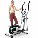 Dripex Crosstrainer, Ellipsentrainer für Zuhause mit 16 Widerstandsstufen, leiser und sanfter magnetischer Crosstrainer mit 6 kg Schwungrad, LCD-Monitor und Pulsmessung