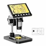 Leipan Digital Mikroskop mit 4,3 Zoll Bildschirm für Kinder Erwachsene, 1000X facher Vergrößerung 1080P USB Mikroskop mit 8 Einstellbaren LED Licht, USB to PC - Windows/Mac kompatibel