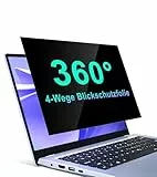 STARY 360° Blickschutzfolie Laptop 15,6 Zoll 16:9, Sichtschutzfolie 4-Wege,Selbstklebende Anti Blaulicht Blendschutz Matt sichtschutz Folie Kompatibel mit Lenovo SGIN HP Dell Acer Samsung Asus Toshiba