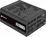 Corsair HX1000i Vollmodulares, Extrem Geräuscharmes ATX-Netzteil - ATX 3.1 - Und PCIe 5.1-kompatibel - CORSAIR iCUE Software-Kompatibel - 80 PLUS Platinum-Effizienz - Schwarz