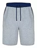 Ladeheid Herren Schlafanzughose kurz Herren Kurz Hose mit Taschen Shorts LA40-253 (Melange-Marineblau, 3XL)
