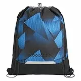 Coocazoo Turnbeutel „Electric Ice”, schwarz-blau, mit Reißverschlussfach und Kordelzug, reflektierende Elemente, Schnalle zur Befestigung am Schulrucksack, 10 Liter, ab der 3. Klasse