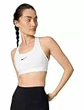Nike DX6821-100 W NK SWSH MED SPT Bra Sports Bra Damen White/Stone Mauve/Black Größe S