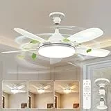 Deckenventilator mit Licht und Fernbedienung 81cm, Leise DC-Motor, 3 CCT Dimmbare & 2500LM Helle Ventilator Lampe Decke, E27 & Timer Deckenventilatoren mit Beleuchtung für Schlafzimmer Wohnzimmer