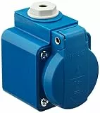 Mennekes 10082 Wandsteckdose blau Schuko Aufbau 16A 2-polig +E 230V IP44 AM 10082