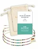 happymaker - Freundschaftsarmbänder für 3, Armband Freundschaft für beste Freundin, handgefertigt aus Miyuki Perlen mit Geschenkverpackung, Perlenarmbänder Damen