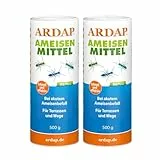 ARDAP Repell Ameisenmittel 2 x 500g - Ameisenpulver - Ameisenstreumittel - Mittel gegen Ameisen - Ameisenpulver zum Streuen draußen - Ameisenmittel für draußen -Wirkt effektiv bei akutem Befall (PT19)