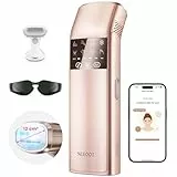 25J IPL Geräte Haarentfernung Laser mit Kühlfunktion, 3℃ Saphir 12cm² Eiskühlsystem, LCD-Touchscreen, Schmerzfreie Haarentfernungsgerät für Achseln, Bikini, Gesicht, Beine, Körper(Champagner Gold)