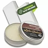 HeliaCARE Premium Lederbalsam mit Bienenwachs - Bio Lederpflege für Ledersofas & Lederschuhe - Kunstleder Pflege in Lebensmittelqualität - Schuhpflege & Möbelpflege aus Deutschland (50ml)