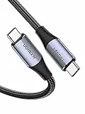 UGREEN 240W USB C auf USB C Kabel 1M USB 3.2 10 Gbps USB C Kabel Display 4K kompatibel mit iPhone 16, iPhone 15, M3/M2 MacBook Pro/Air, iPad Pro/Air 2024, iPad Mini 6, Galaxy S24 Ultra Tab S8 usw.