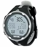 Seac Action, Tauchcomputer für Gerätetauchen und Freediving, Logbuch, Dive Planner, Safety Alarme, Schwarz/Weiß