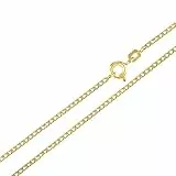 Generisch Echtgold 8 kt 333 Gold Goldkette Panzerkette Halskette Kette Collier Schmuck verschiedene Breiten und Längen (50.00, Breite 2,0 mm)