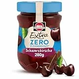 Schwartau Extra Zero Schwarzkirsche, Fruchtaufstrich ohne Zuckerzusatz, 15 kcal pro 25g, 280g