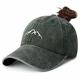 HeyCaps Pferdeschwanz Baseball Cap Damen Atmungsaktiv Verstellbare Baseballkappe Baumwolle Mütze Sonnenschutz Basecap Tennis Golf Sport Cap