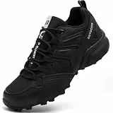 Mufanton Traillaufschuhe Herren Laufschuhe Straßenlaufschuhe Wanderschuhe Leicht Trekkingschuhe Walkingschuhe Sportschuhe Sneaker Outdoor Fitnessschuhe,Schwarz,EU44