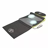 HoMedics STRETCH MATTE XS - Inspiriert von Yoga, Fernbedienung Einstellbare Intensität, Zu Hause Vorprogrammierte Yoga/Stretchmatte für Rücken, Schulter, Hüftstütze, Faltbar mit Stützkissen - Grau