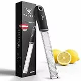 VALUXE® Premium Zester-Reibe spülmaschinengeeignet - Küchenreibe für Parmesan, Muskatnuss, Ingwer mit scharfer Edelstahl-Klinge - Zitronenreibe, Käsereibe, Muskatreibe, Parmesanreibe