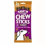 Lily's Kitchen Kaustangen mit Truthahn – getreidefreie natürliche zahnärztliche Hundeleckerlis (10 Packungen mit je 3 Kauspielen)