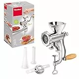 Metaltex 251721010 Jack Fleischwolf Alu Größe 5, Aluguss, silber, 14 x 10 x 26.5 cm