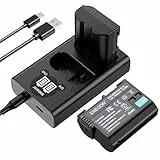 ENEGON EN-EL15 /EL15C Akku (2 Stück) und Smart LED Dual USB Ladegerät für Nikon ZF Z6,Z7 Z8 D7500 D7000, D7100, D7200 D500, D600, D610, D750,D780 D800, D810, D800E, D810A,D850