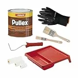 Adler Pullex Imprägniergrund - Grundierung Holz ideal zum Schutz vor Bläue, holzzerstörenden Pilzen und Insekten - mit 2x Pinsel + Lackroller Set mit Farbwanne, farblos 750ml